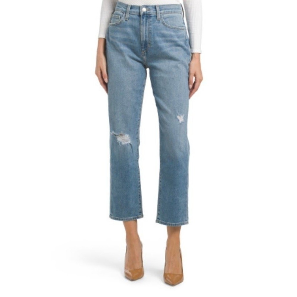 Joe's Jeans The Honor High Rise Vintage Straight Womens 28 Blue NWT Distressed